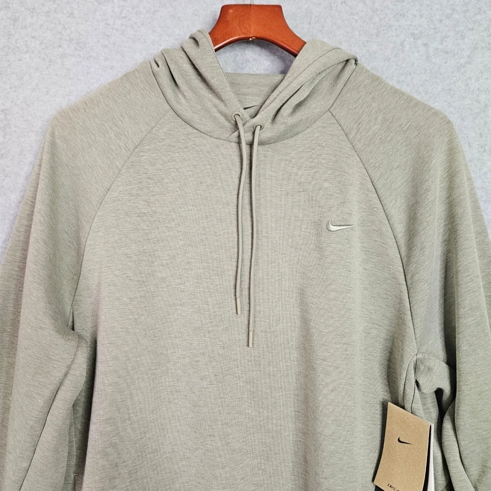 Nike Primary‎ Fleece Performance Hoodie Mens Sz Large Olive Green FZ0969-320 New